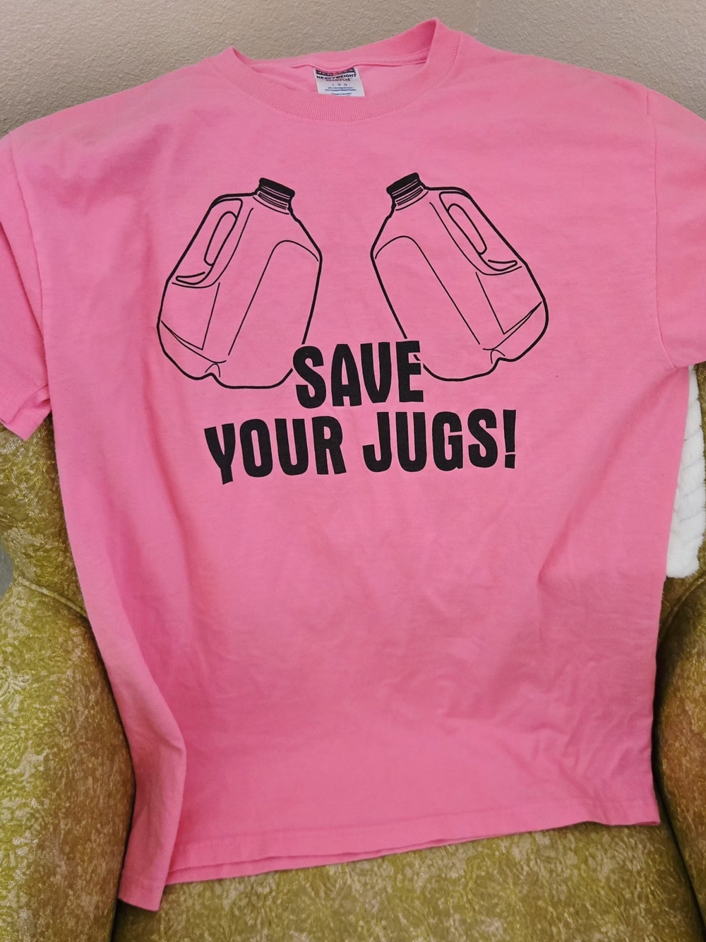 VTG Jolly’s Root Beer "Save Your Jugs" Pink Awareness Tee - Size Large